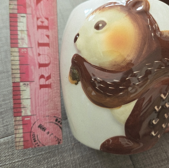 Squirrel Mug & Bowl Set Brown Cream Whimsical Animal Kitchen Decor ADHD Gift - Picture 4 of 7